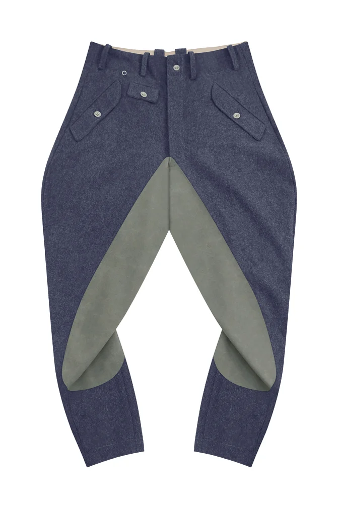   Luftwaffe German M1944 Blue Grey Wool Mounted Troops Riding Breeches German-Uniform