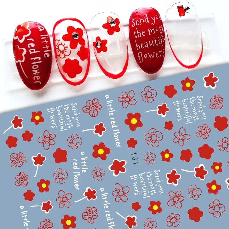 1 Sheet Dragon Snake Stickers Nail 3D Black Gothic Style Self Adhesive Slider Leaves Flowers Nails Art Decoration Decals Wraps-Nail Inspo