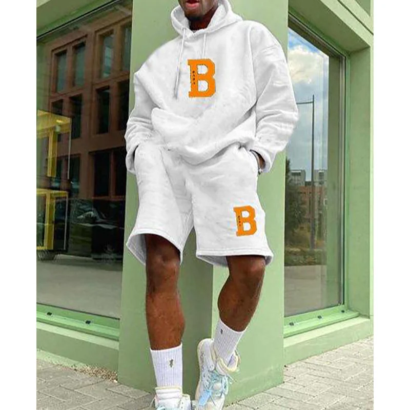 Round Neck Casual Sports Letters Printed Short-sleeved Suit