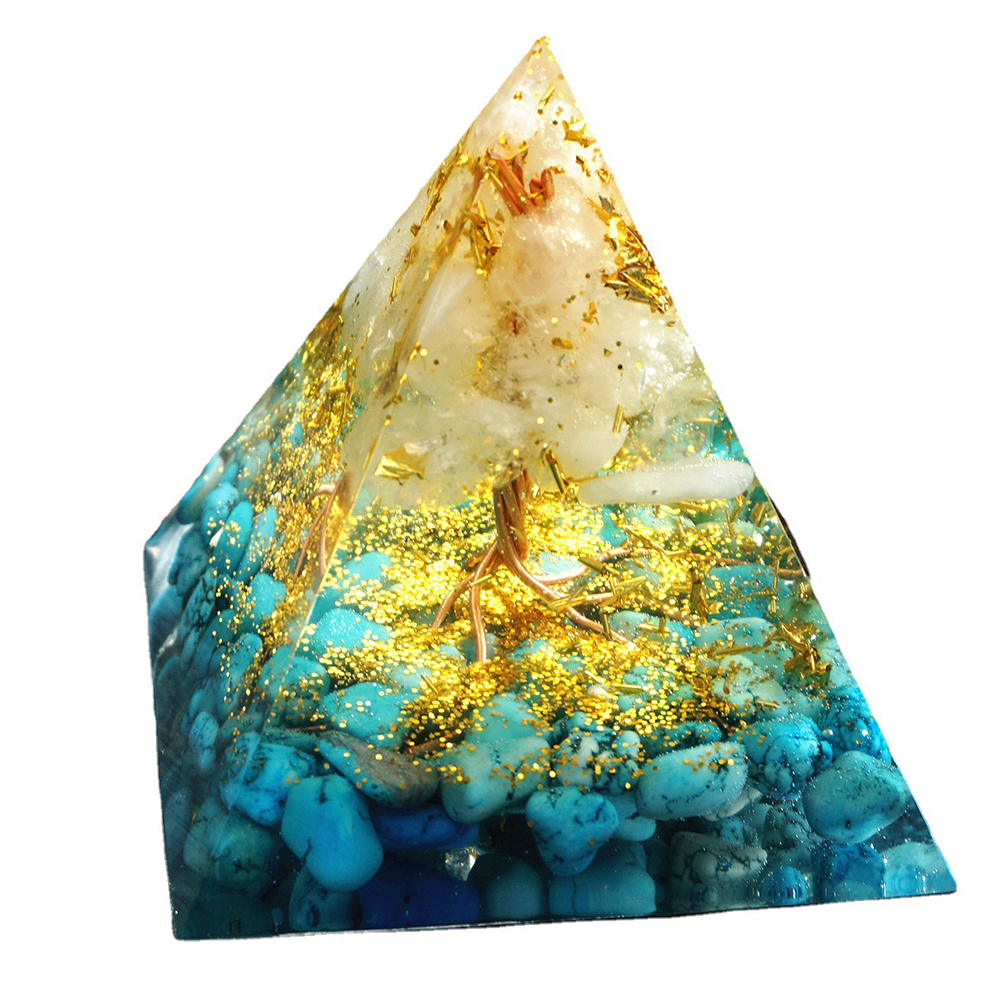 

5cm Natural Orgonite Pyramid Chakra, 501 Original