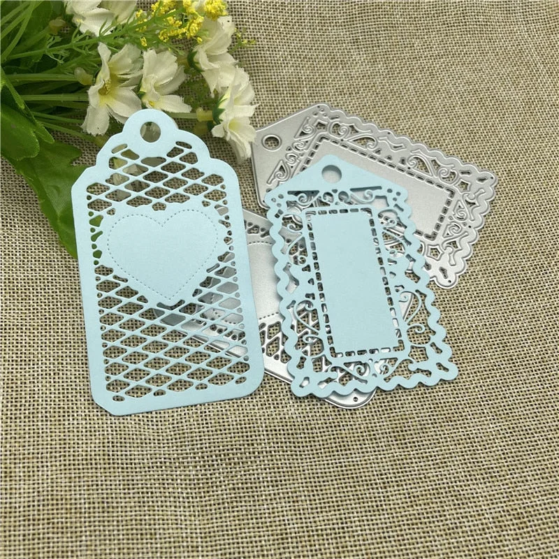 Label set Metal Cutting Dies Stencil Scrapbooking Photo Album Card Paper Embossing Craft DIY
