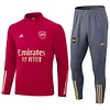 2023/2024 Arsenal Half-Pull Training Suit Red Football Shirt 1:1 Thai Quality