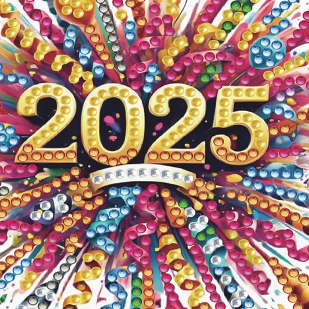2025 Special Shape Firework Diamond Painting Desk Calendar for Home Office