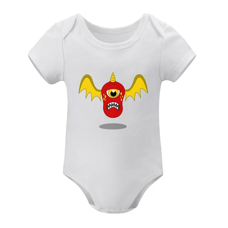 Short Sleeved Baby Jacket Little Monster, Red