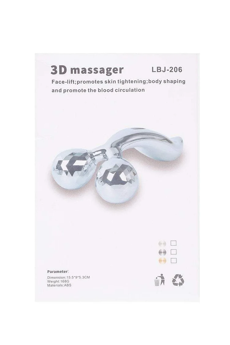 Silver 3D Roller Facial Massager Katch Me