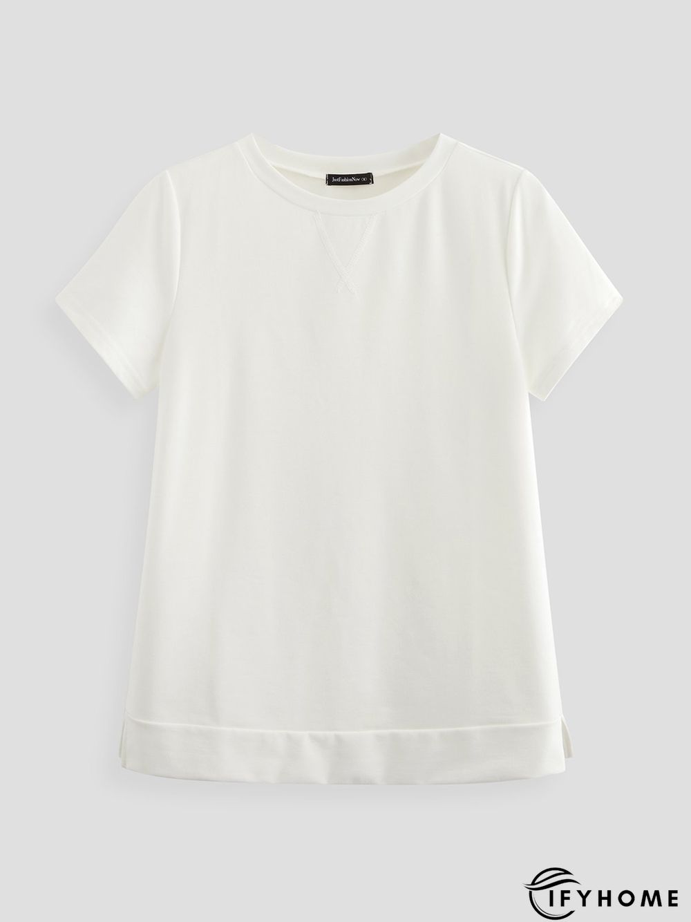 Solid Loosen Casual Short Sleeve Tops | IFYHOME