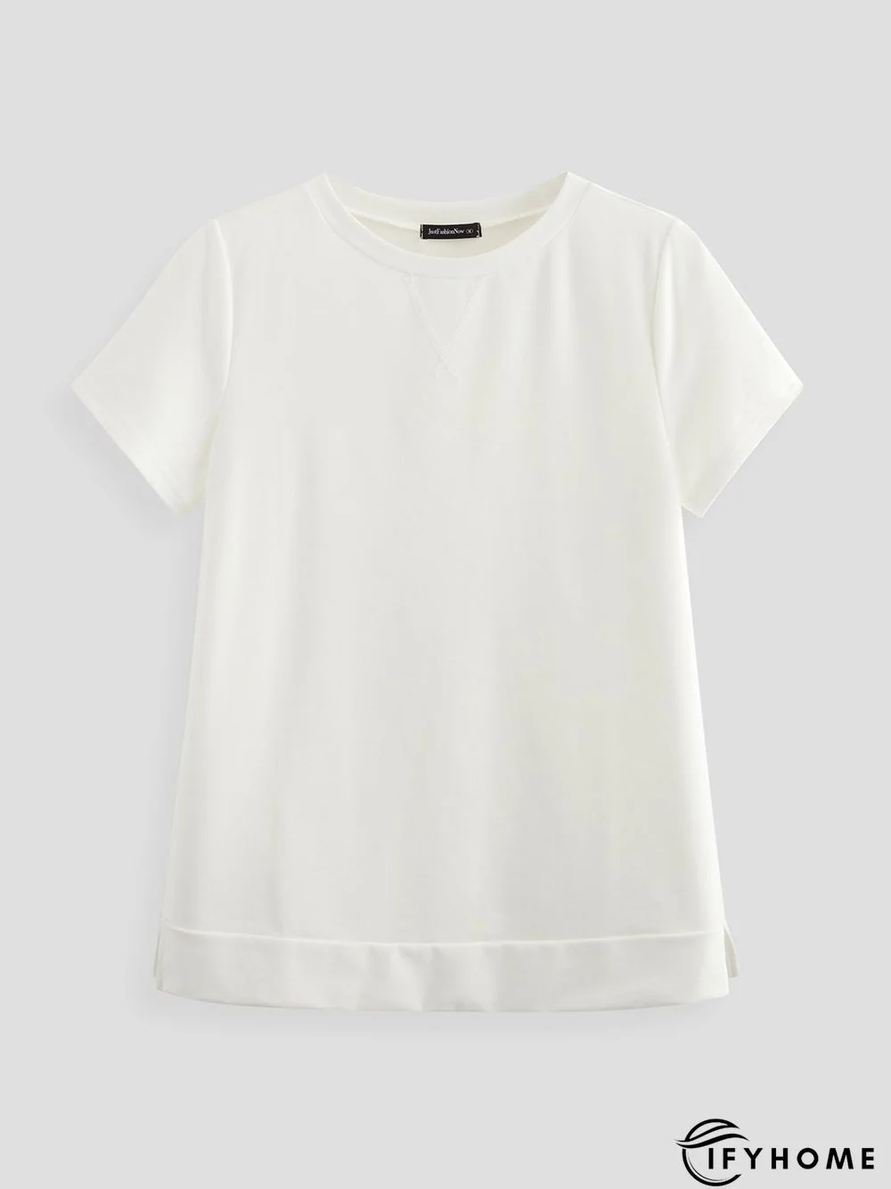 Solid Loosen Casual Short Sleeve Tops | IFYHOME