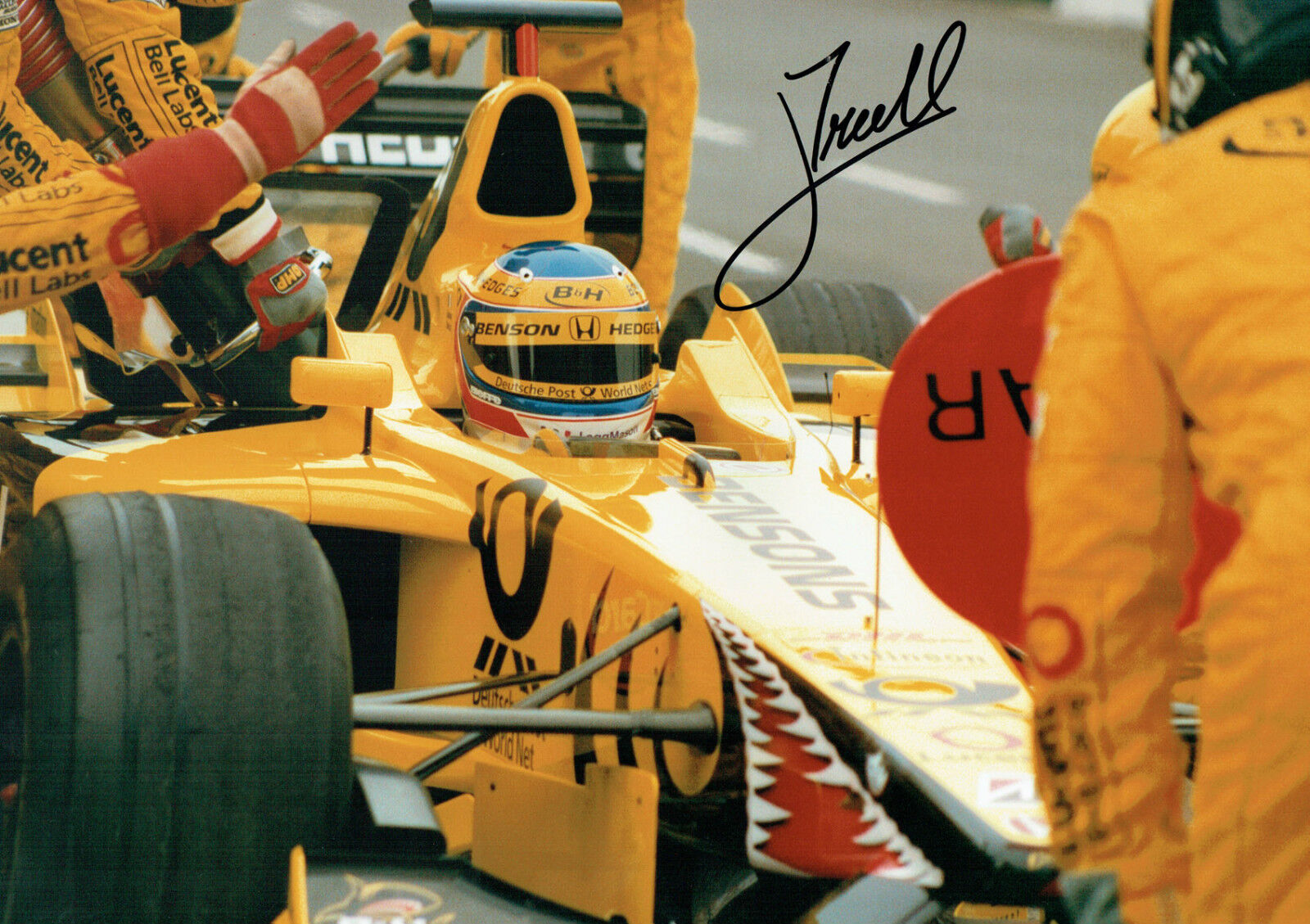 Jarno TRULLI Signed Autograph MASSIVE 18x12 Jordan HONDA F1 Photo Poster painting AFTAL COA