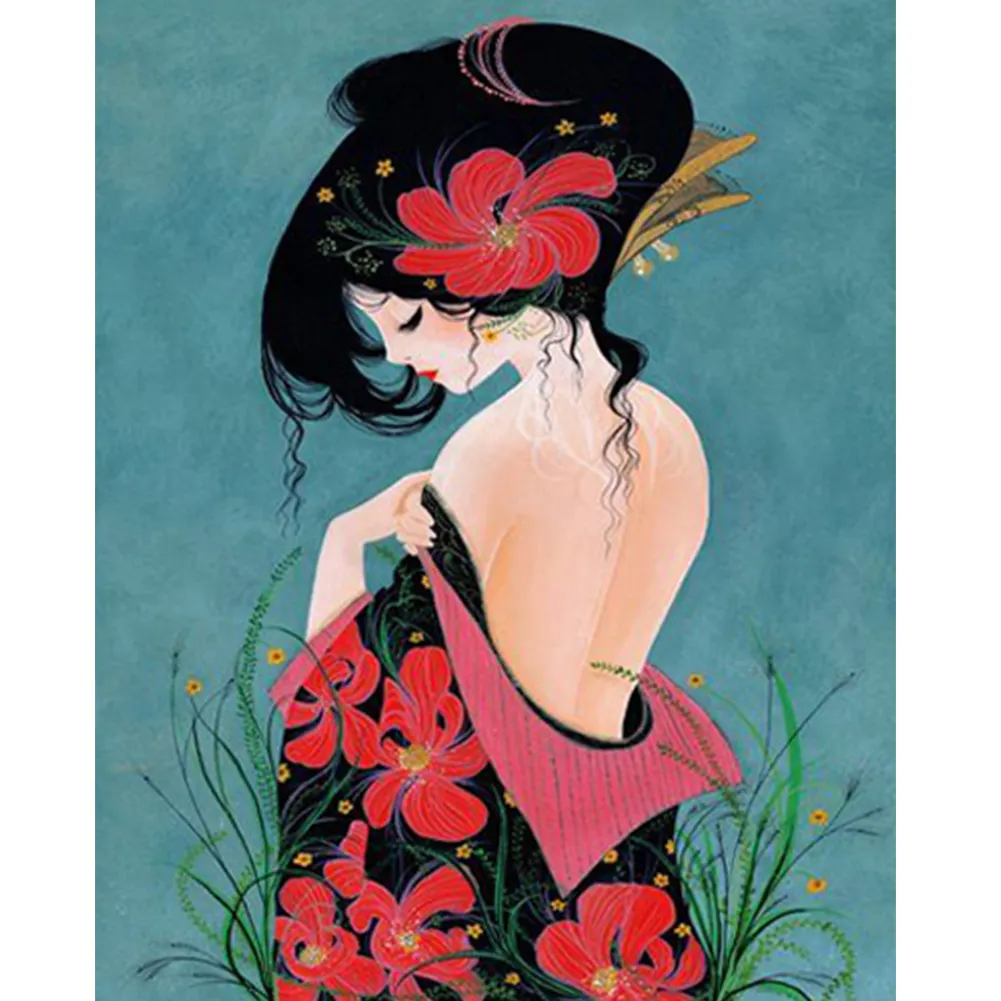 Diamond Painting - Full Round - Geisha