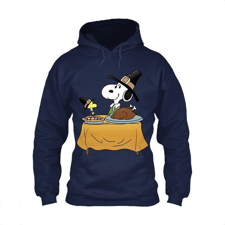 Snoopy With Turkey, Thanksgiving Classic Hoodie