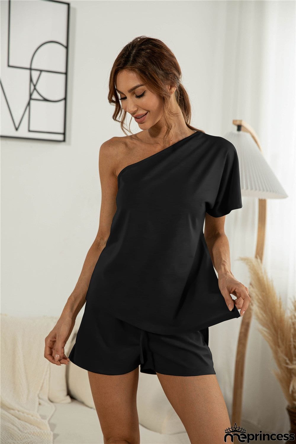 One Shoulder Asymmetry Top & Shorts