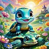 Sea Turtles-Full Round Diamond Painting 30*30CM