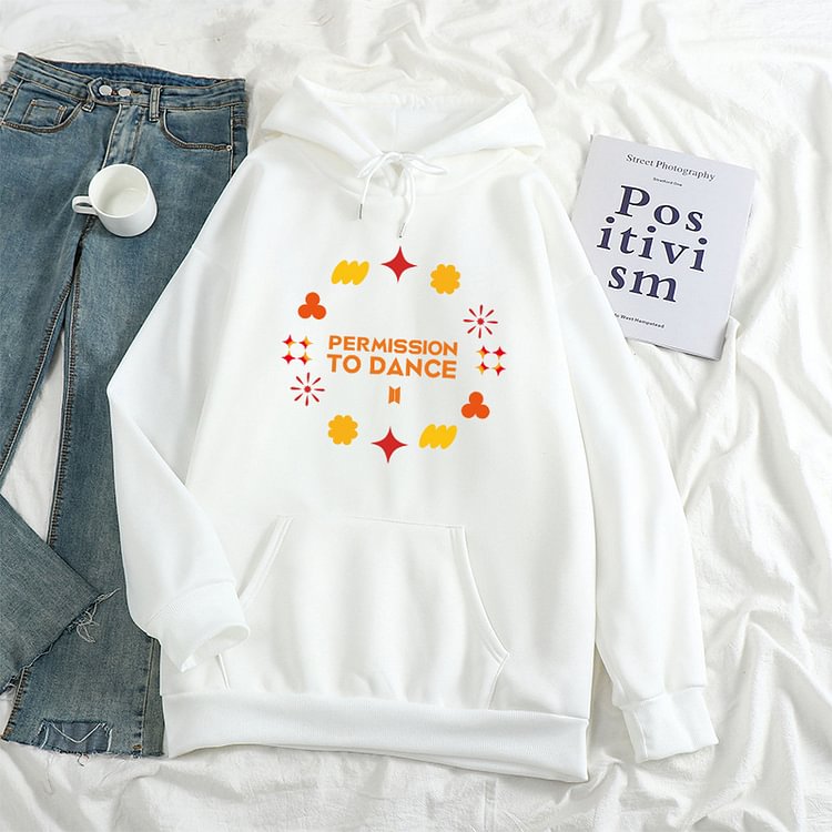 Permission To Dance Loose Candy Color Hoodie