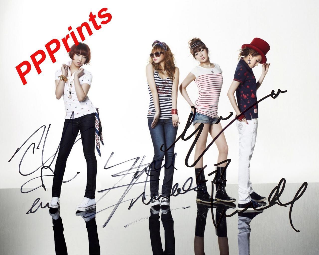 2NE1 SIGNED AUTOGRAPHED 10X8 REPRO Photo Poster painting PRINT CL, BOM, DARA & MINZY