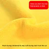 Car Wash Towel Absorbent Coral Fleece Towel for Home Cleaning Yellow+Grey