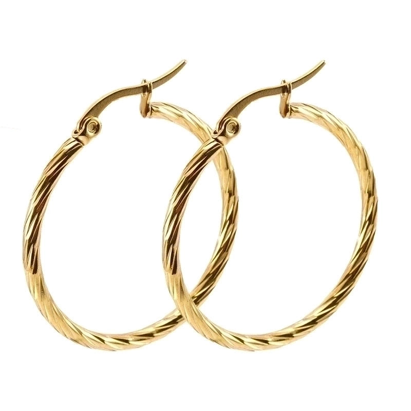 Minimalist Circle Gold Plated 304 Stainless Steel 18K Gold Plated Stainless Steel Earrings