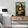 (Grande Taille) Mona lisa-peinture diamant ronde compl&egrave;te-40*60cm