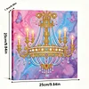 (25x25cm)DIY Chandelier Framed Handmade Pearl Painting Art Craft Kit Living Home Decor