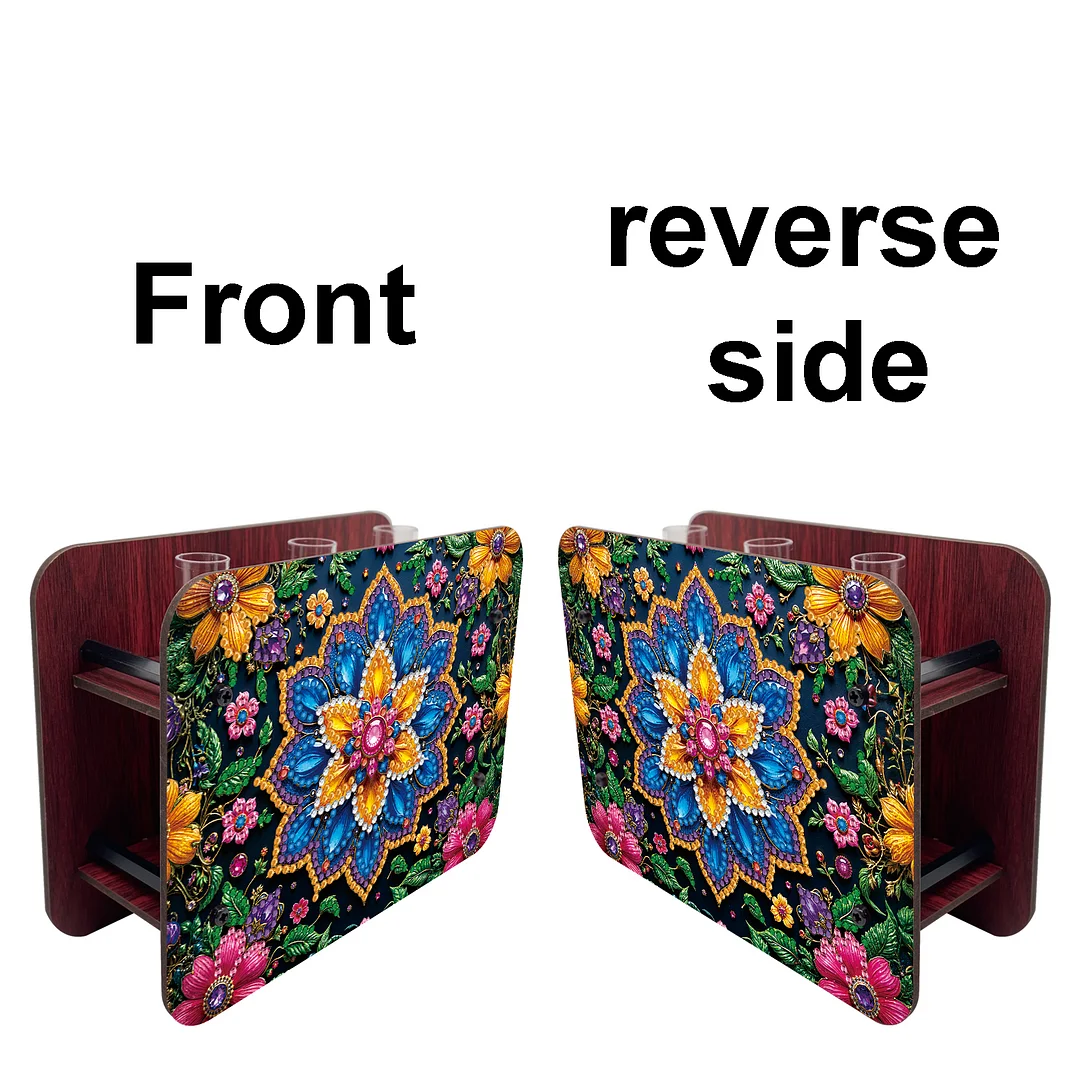 Mandala DIY Flower Vase Wooden Double Sided Desktop Diamond Art Kit Home Decor