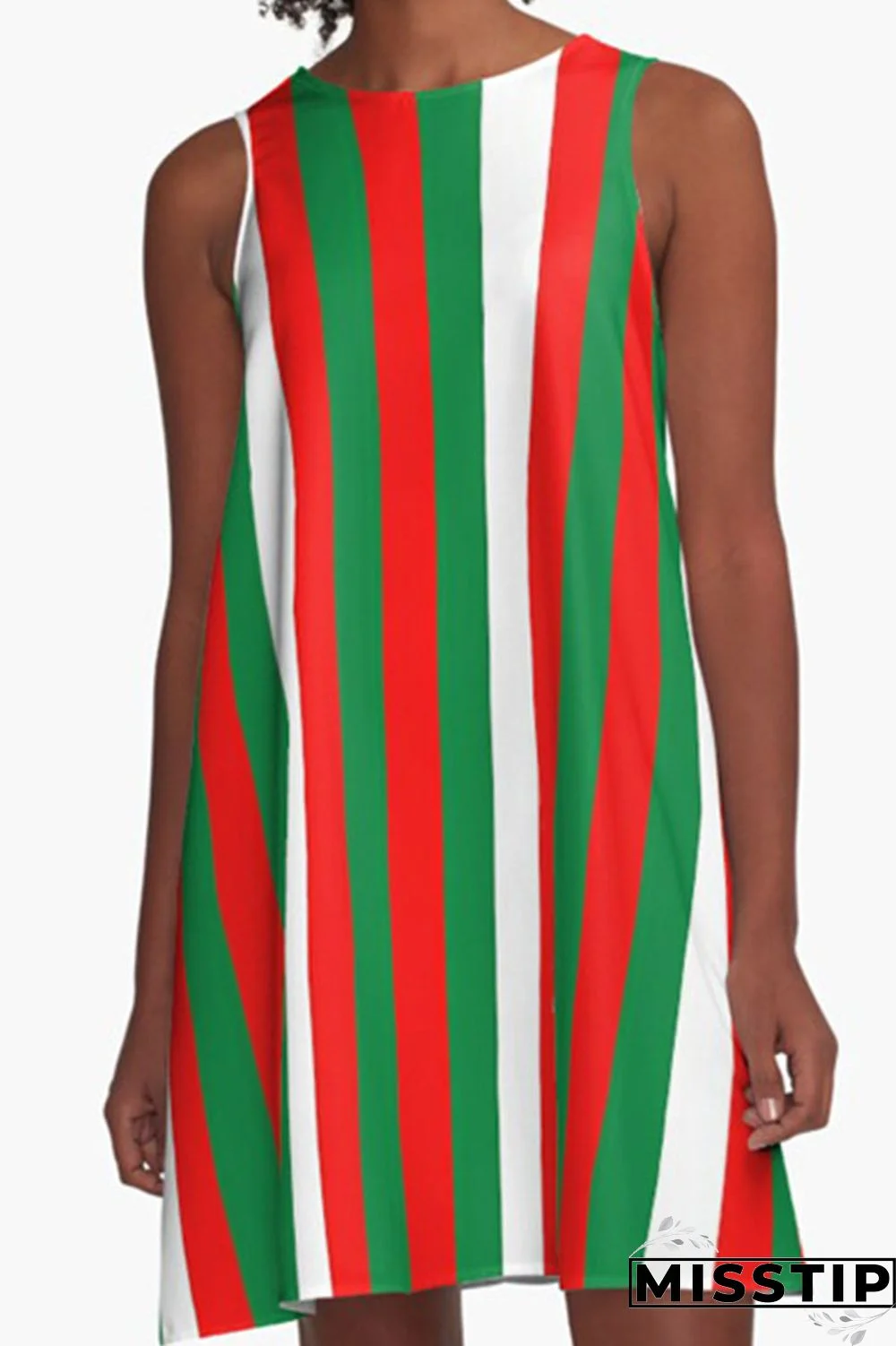 Green Casual Print Patchwork O Neck A Line Dresses