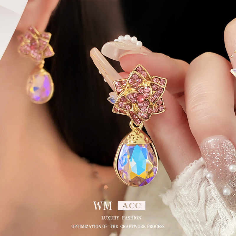 Medieval Flower Geometric Alloy Electroplating Earrings