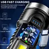 COB Flashlight IPX4 Waterproof Searchlight 4 Modes for Hiking Climbing Emergency