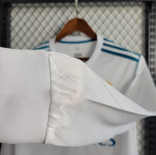 Long Sleeve 2017/2018 Real Madrid Home Retro Football Shirt