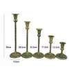 Vintage Spiral Candle Stick 5PCS Set Home Wedding Table Decor