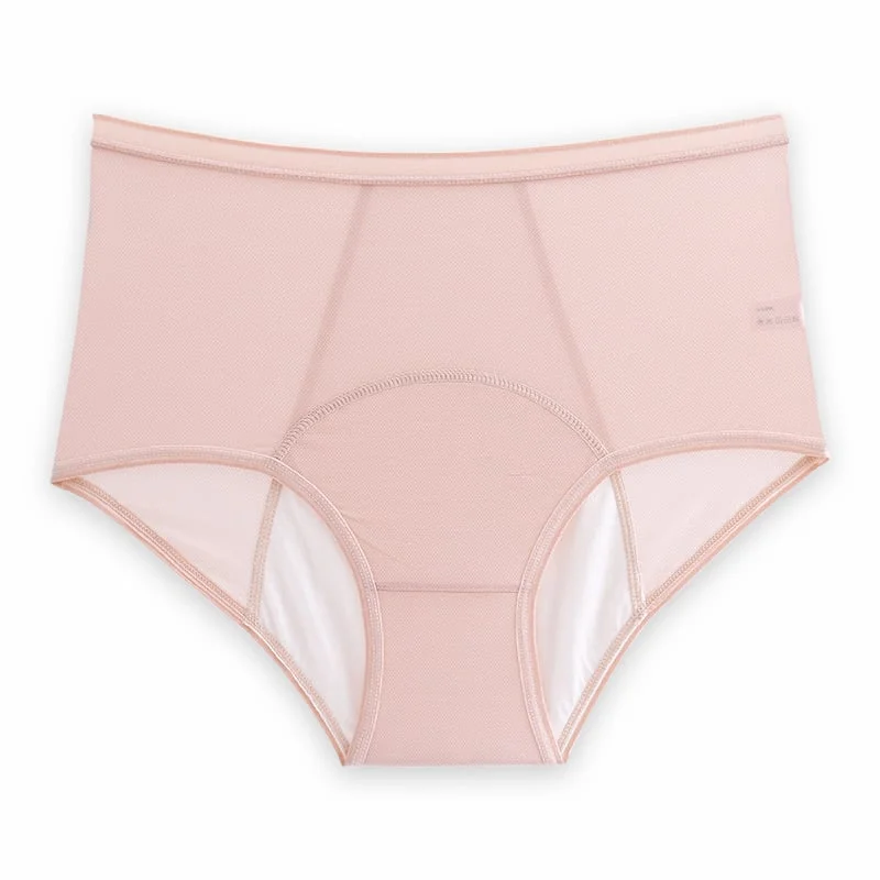 High Waist Leak Proof Ice Silk Panties Plus Size L-6XL