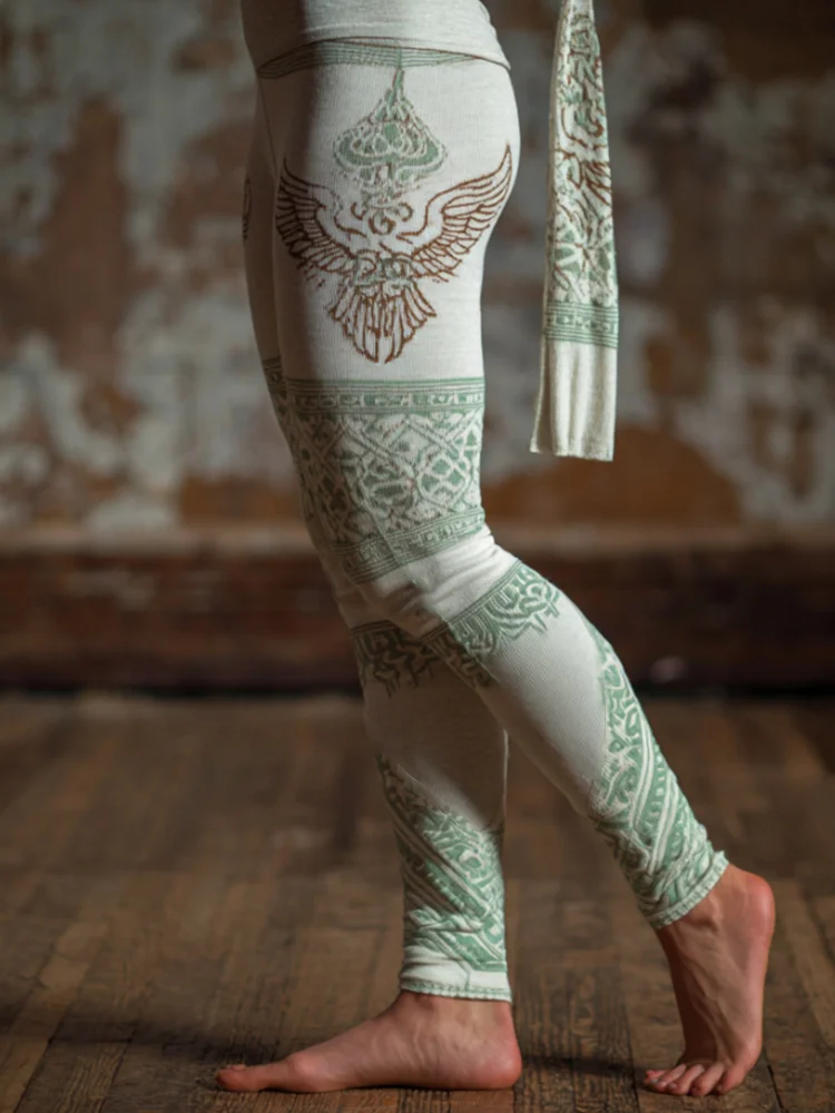 Women's Viking Style Angel Wings Celtic Knot Leggings