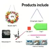 DIY Tulips Diamond Clock Art Pendant Home Wall Decoration Crafts