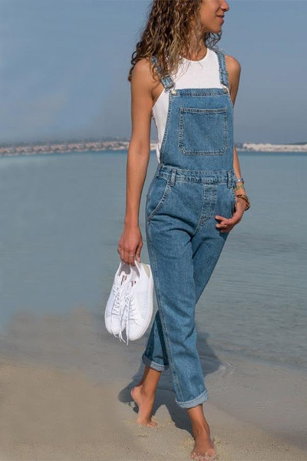 Womens Classic Fit Casual Strap Jean-Allyzone-Allyzone