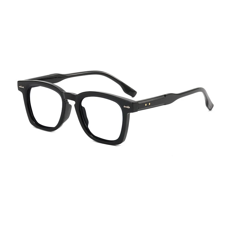 Brand Design Retro Square Male Exquisite Decoration Eyeglass Frame Photochromic Anti Blue Light Men Reading Glasses 0~+6