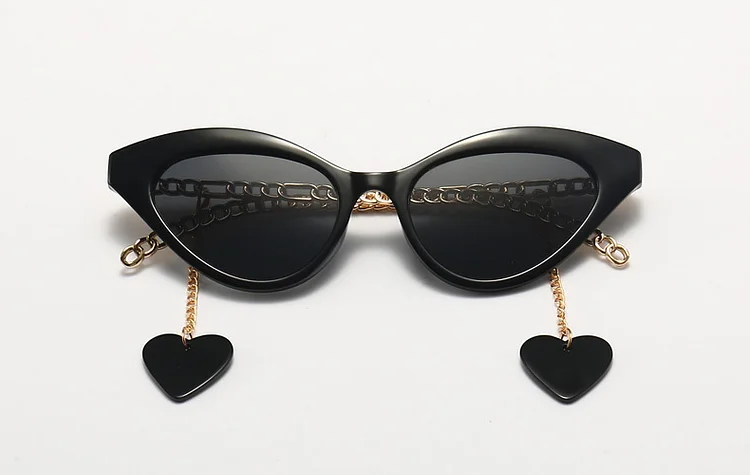Gg0978Cat Eye Narrow Small Modern Retro Rope Decorative Sunglasses Trend Street Snap Model Catwalk Sunglasses