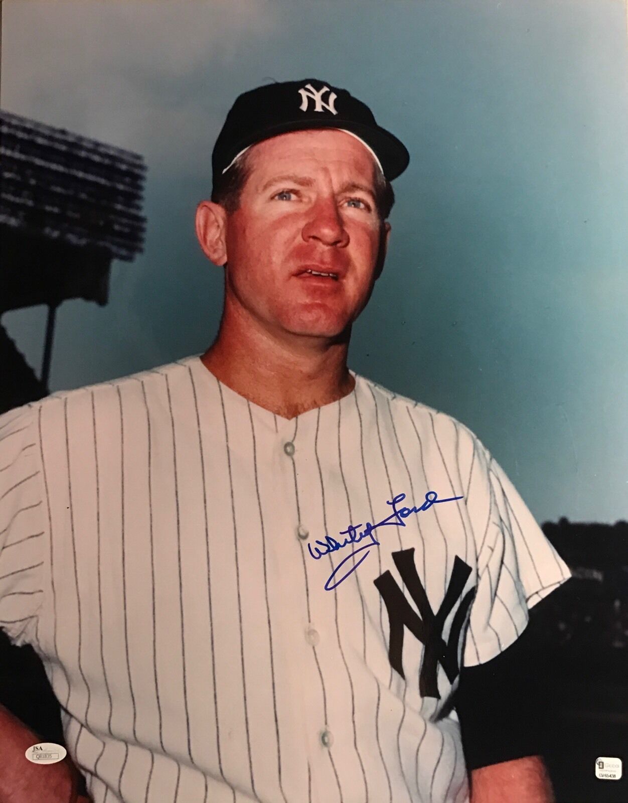 Whitey Ford New York Yankees Autographed 16x20 w/ JSA COA