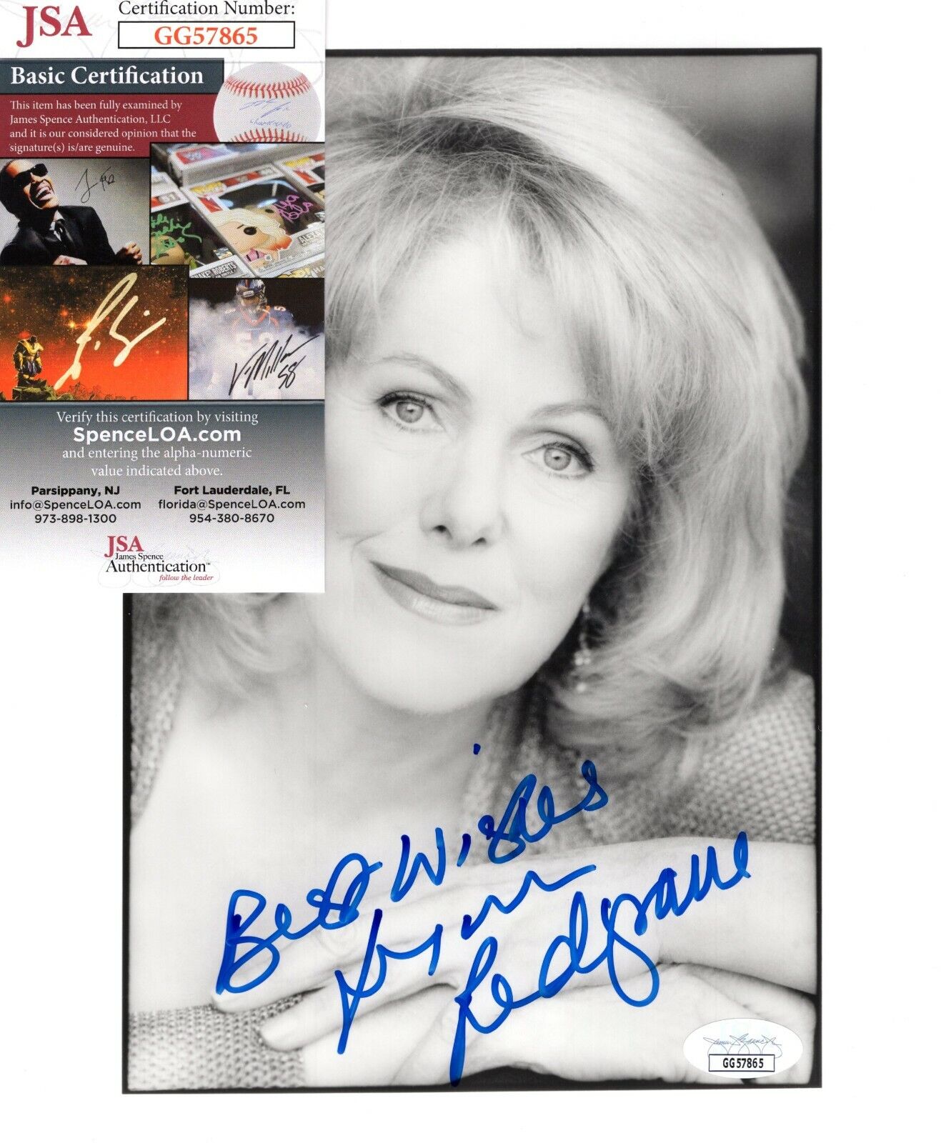 Lynn Redgrave Actress Hand Signed 8x10 Photo Poster painting with JSA COA