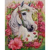 (US Only)Horse Printed Cross Stitch Kit 43x55cm DIY 14CT Thread Art Needlework Wall Decor