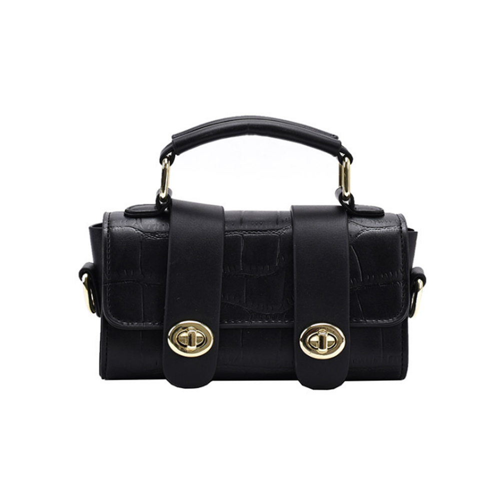

Retro Stone Pattern Leather Crossbody Bag Women Mini Hasp Handbag, 501 Original