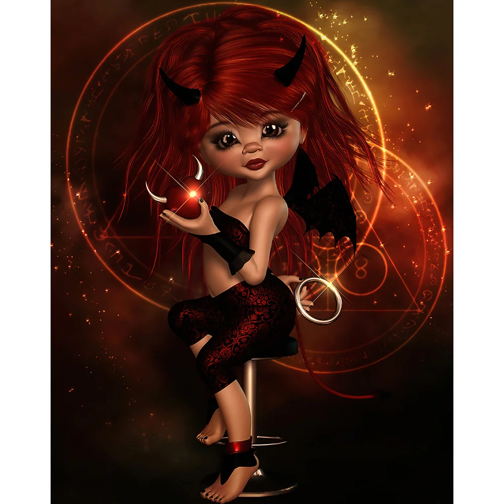 Diamond Painting - Full Round/Square Drill - Gothic Girl(30*40 - 50*60cm)