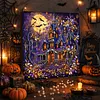 Halloween Cottage Framed Special Shape Diamond Painting Kit 25x25cm