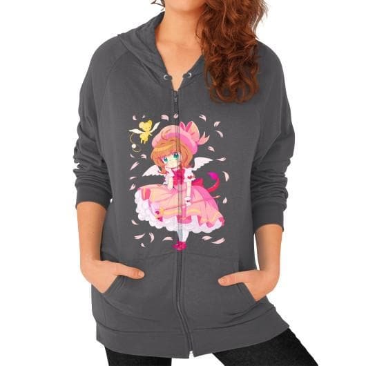 Wonderful Sakura Zip Hoodie (on woman)