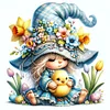 (Multi Style)Gnome Holding A Duckling-Full Embroidery 3 Strands 11CT Stamped Cross Stitch-50*50CM