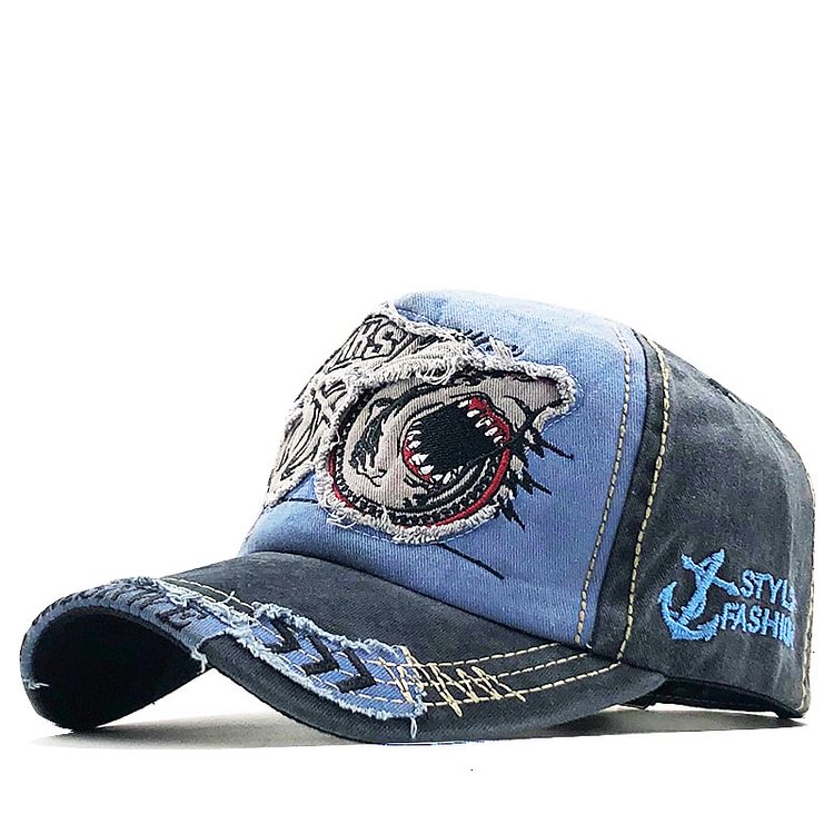 Men's Anchor Embroidered Letter Patch Patchwork Baseball Cap Sunscreen Cap