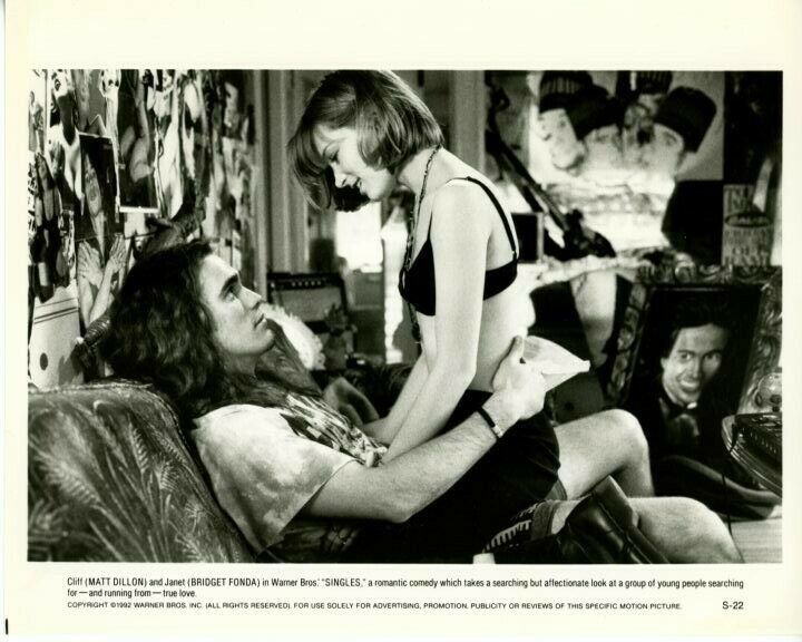 Matt Dillon Bridget Fonda Singles original 8x10 press Photo Poster painting