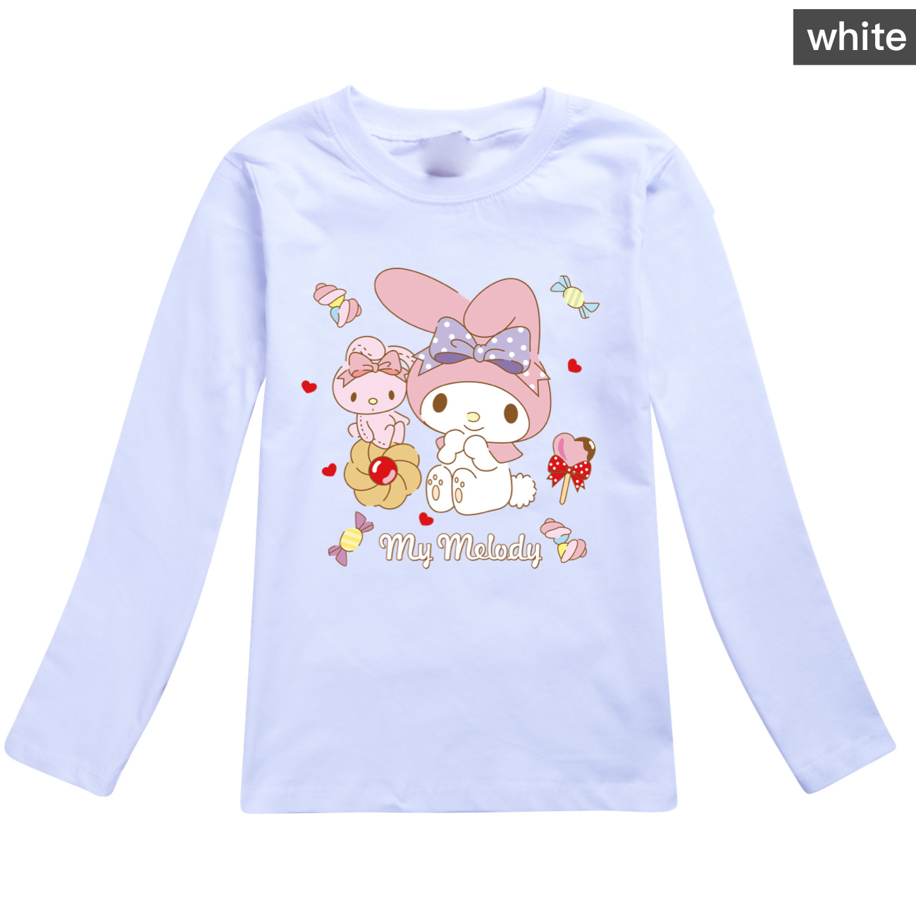 Cinnamoroll Kids' Long Sleeve Cotton T-Shirt for AutumnAdorable Unisex Design for Boys and Girls 3668 -Mayoulove