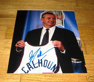 UCONN HUSKIES JIM CALHOUN HAND SIGNED HALL OF FAME 8X10 Photo Poster painting W/COA