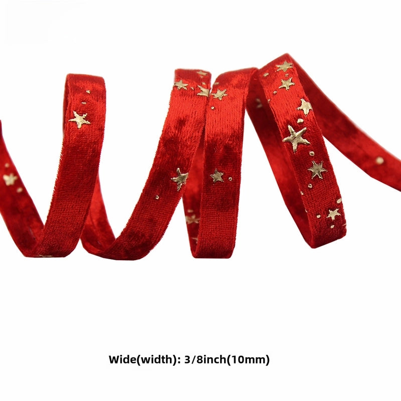 Yongjia Baotong Diy Hair Accessories Material Bronzing Velvet Double-sided Webbing Gold Diamond Velvet Cloth Accessories Ribbon