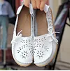 Women's Wide Width Leather Loafers Flat Shoes