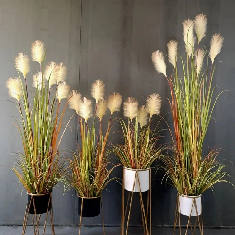 Athvotar green plant reed setaria bonsai Large artificial dried flower psia grass fake plants home garden wedding outdoor decor