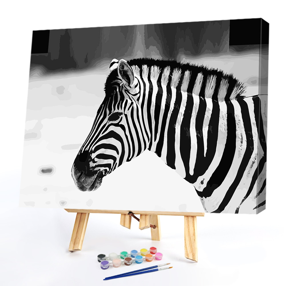 

50*40CM Paint By Numbers-Zebra Head, 501 Original